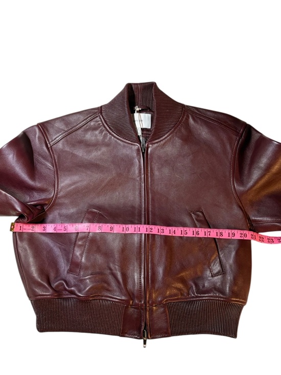 H&M STUDIO COLLECTION 2026 NWT Burgundy
Leather Bomber Jacket in Sz M - Picture 16 of 16